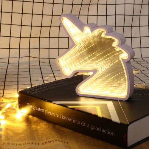 Lámpara LED Unicornio efecto infinito - vista frontal